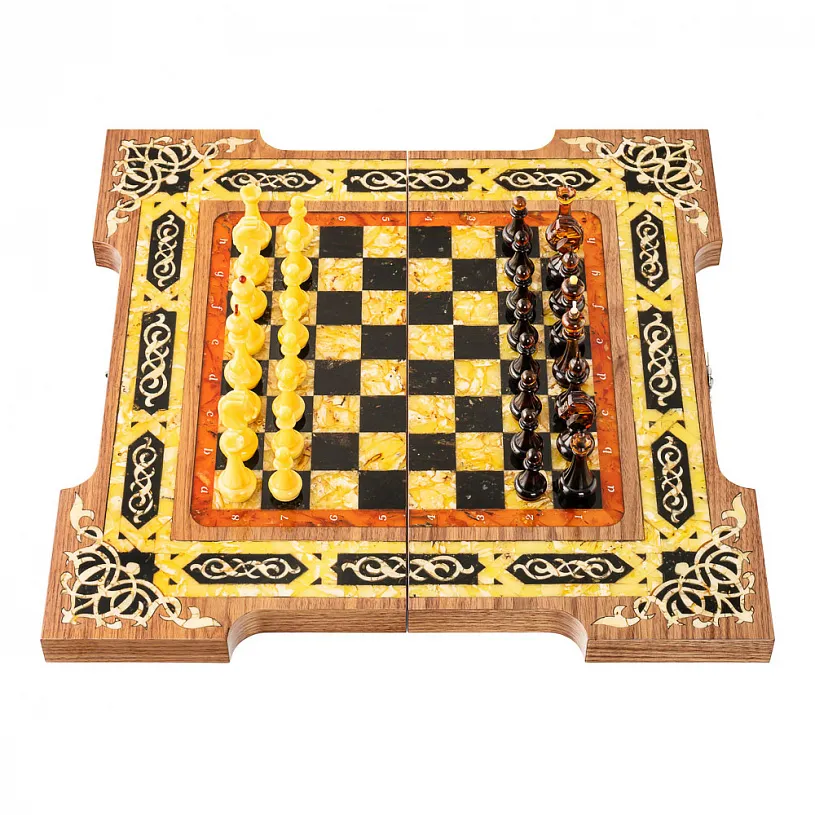 Шахматы из янтаря "Арабские"