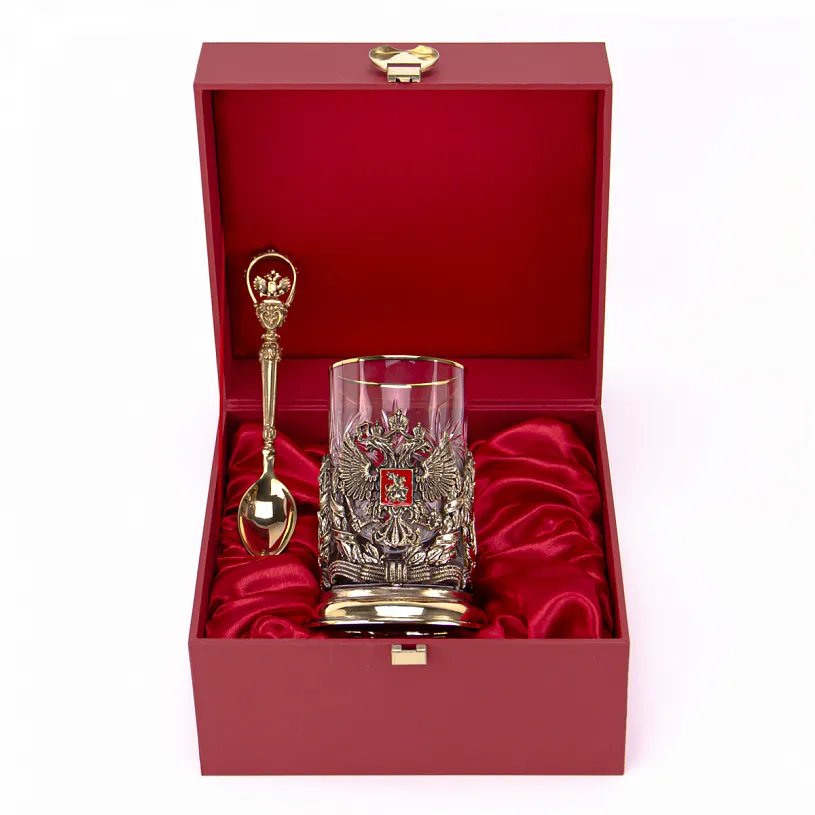 Подстаканник с ложкой "Державный"