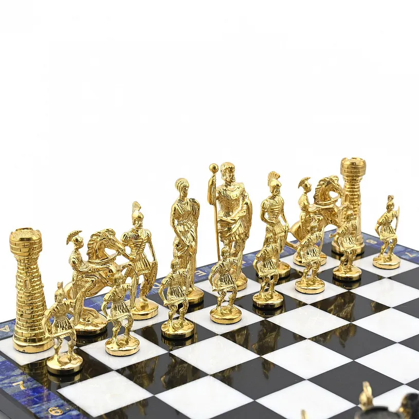 Шахматы из камня "Лазуритовое небо"