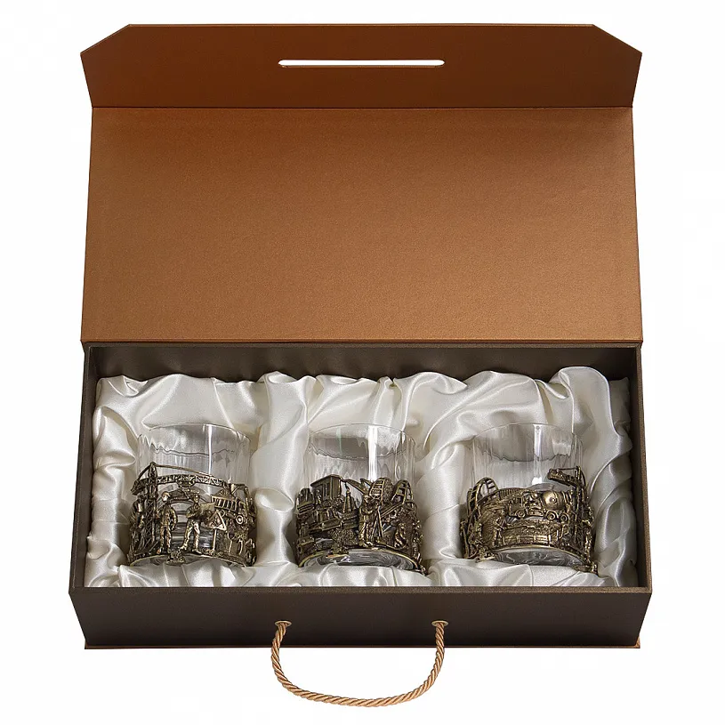 Набор из 3-х бокалов для виски "Строители"