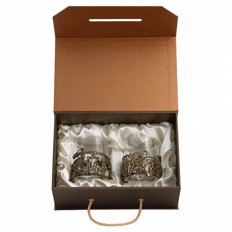 Набор из 2-х бокалов для виски "Строители"