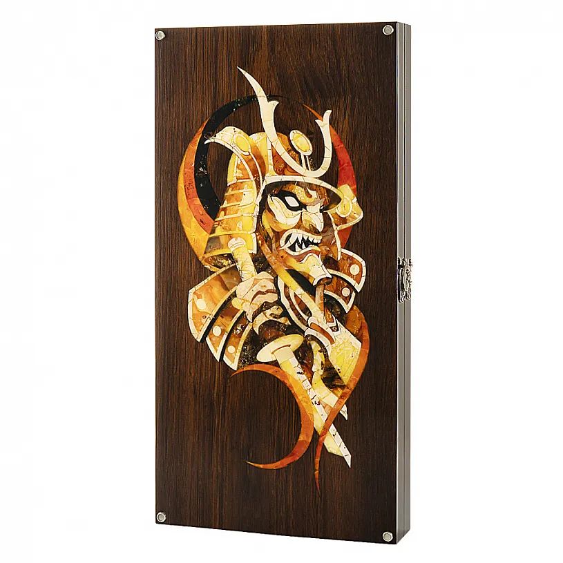 Нарды из мореного дуба и янтаря "Самурай"