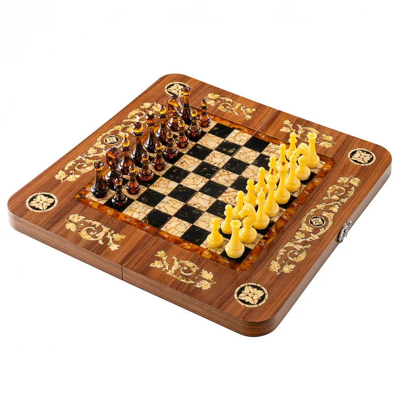 Шахматы янтарные "Классика"