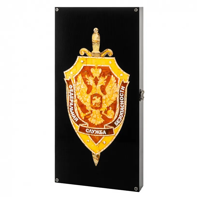 Нарды из янтаря и мореного дуба "ФСБ"