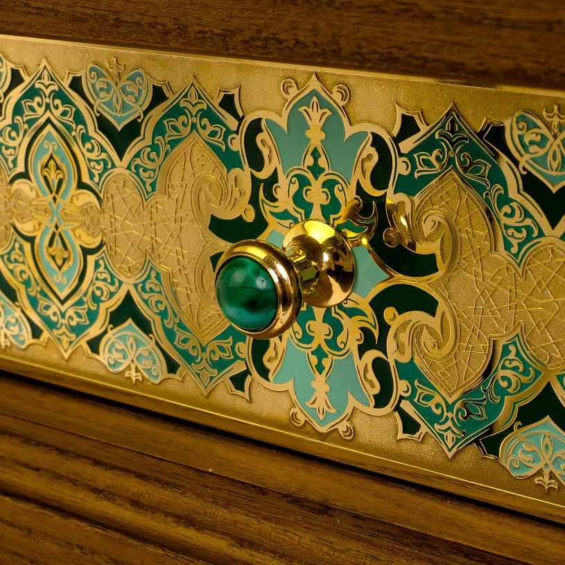 Эксклюзивные нарды из малахита "Шейх"