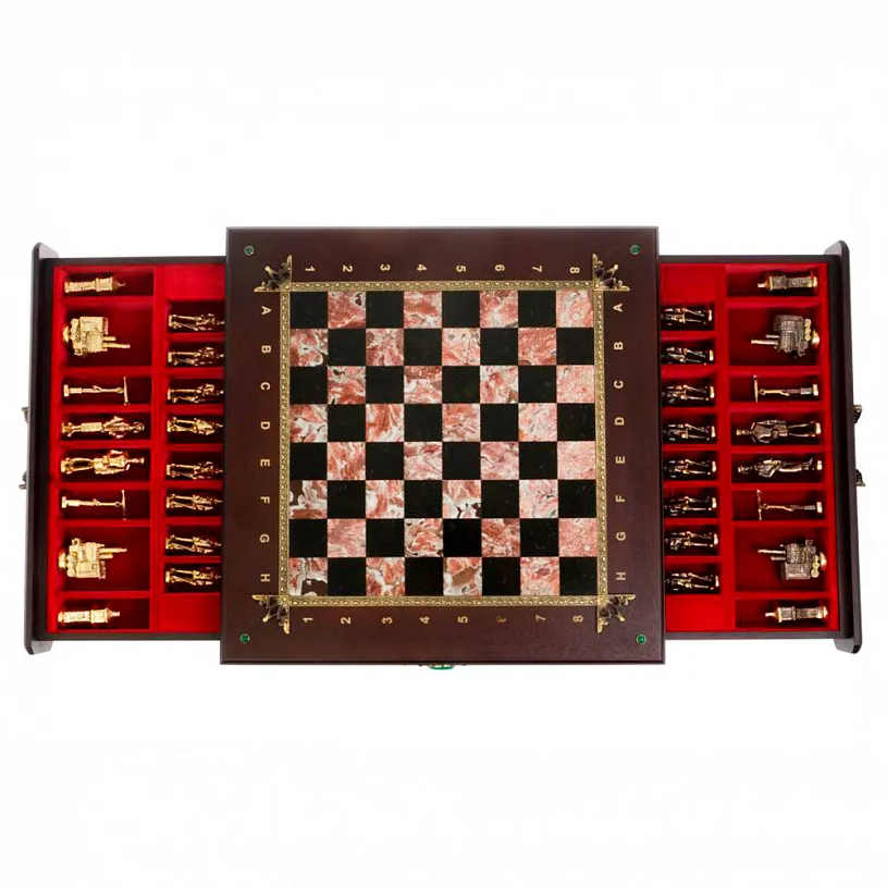 Шахматы подарочные в ларце "Железнодорожники"