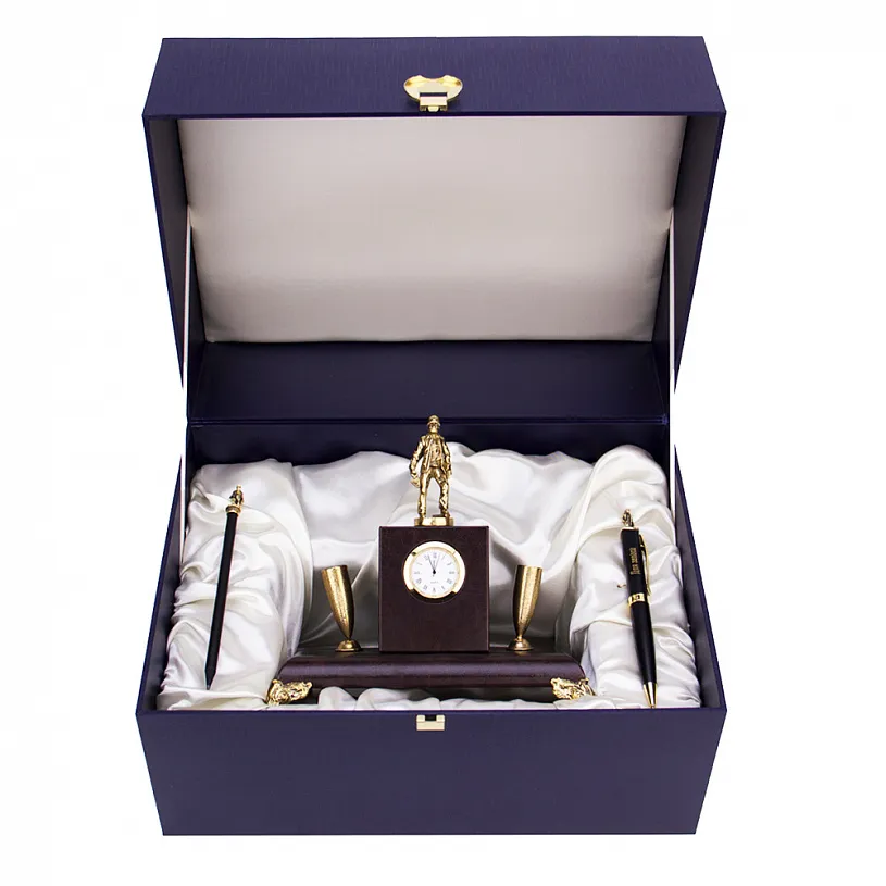 Письменный набор с часами "Строитель" 