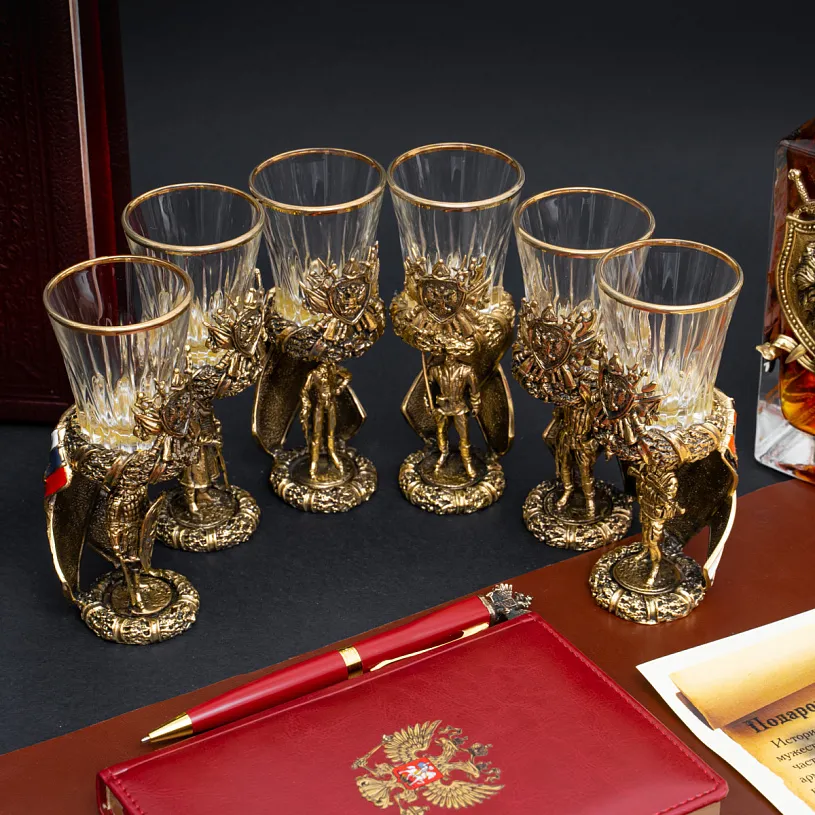 Подарочный набор в кейсе "Русские Воины" 