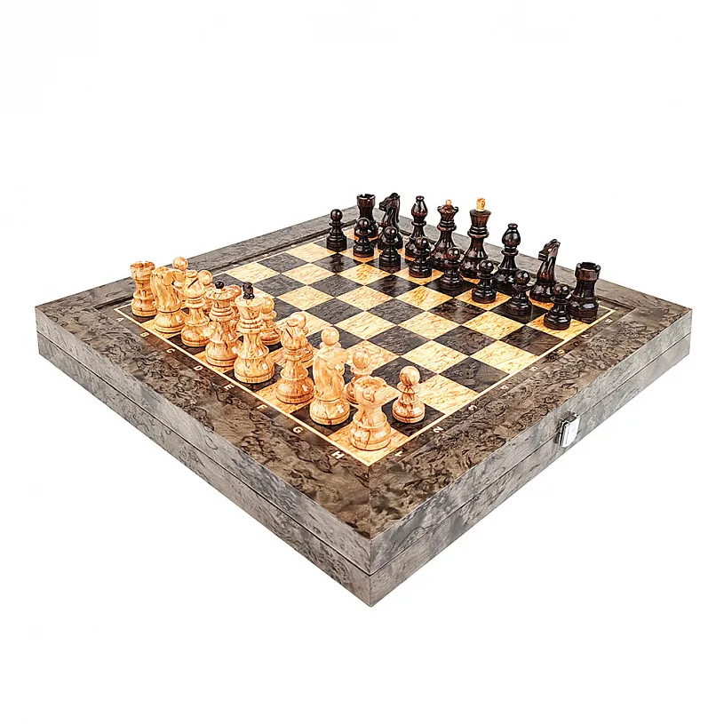 Шахматы из мореной карельской березы "Классические"