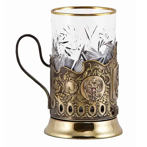 Набор для чая из двух подстаканников "Россия, Георгий Победоносец"