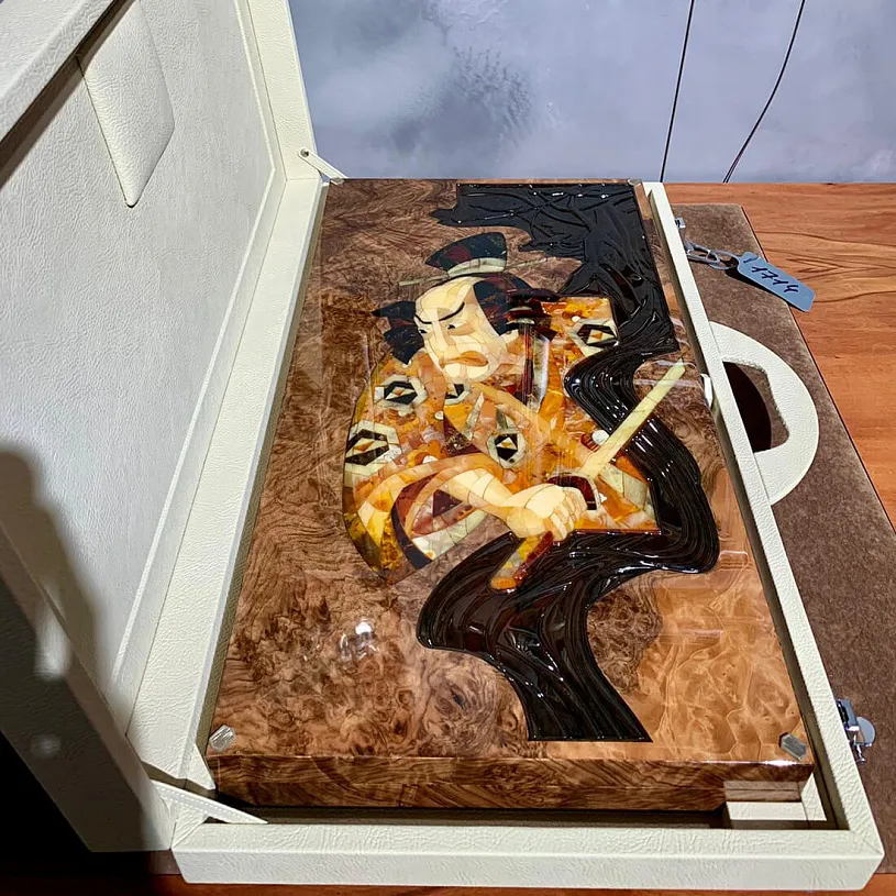 Нарды из янтаря "Самурай"