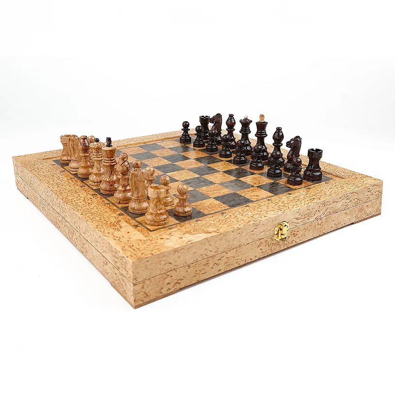 Шахматы из карельской березы "Классические"