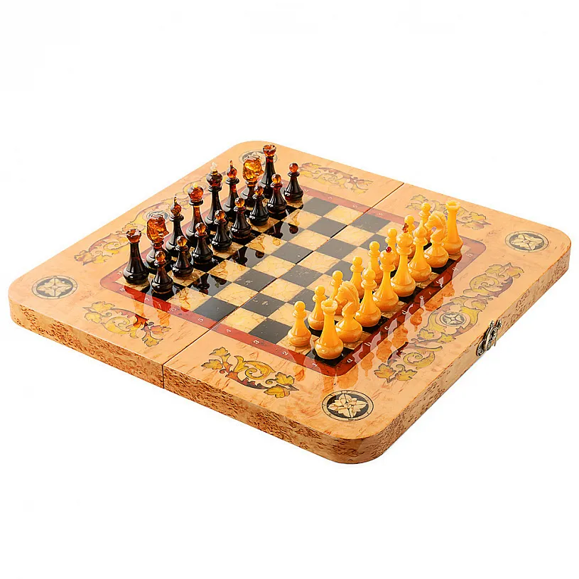 Шахматы из янтаря "Классика"