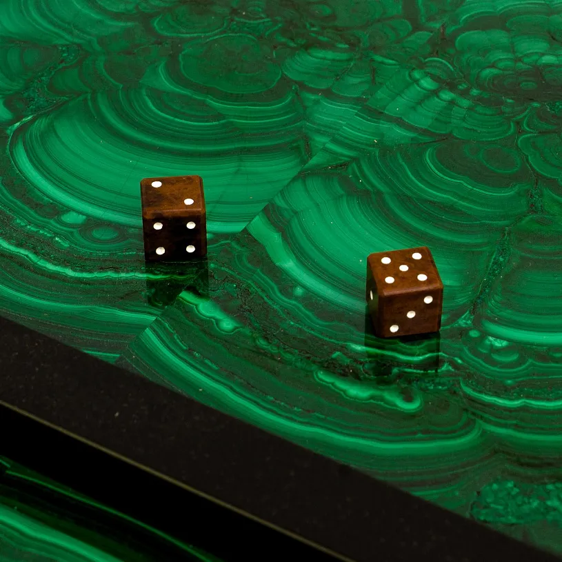 Эксклюзивные нарды из малахита "Шейх"