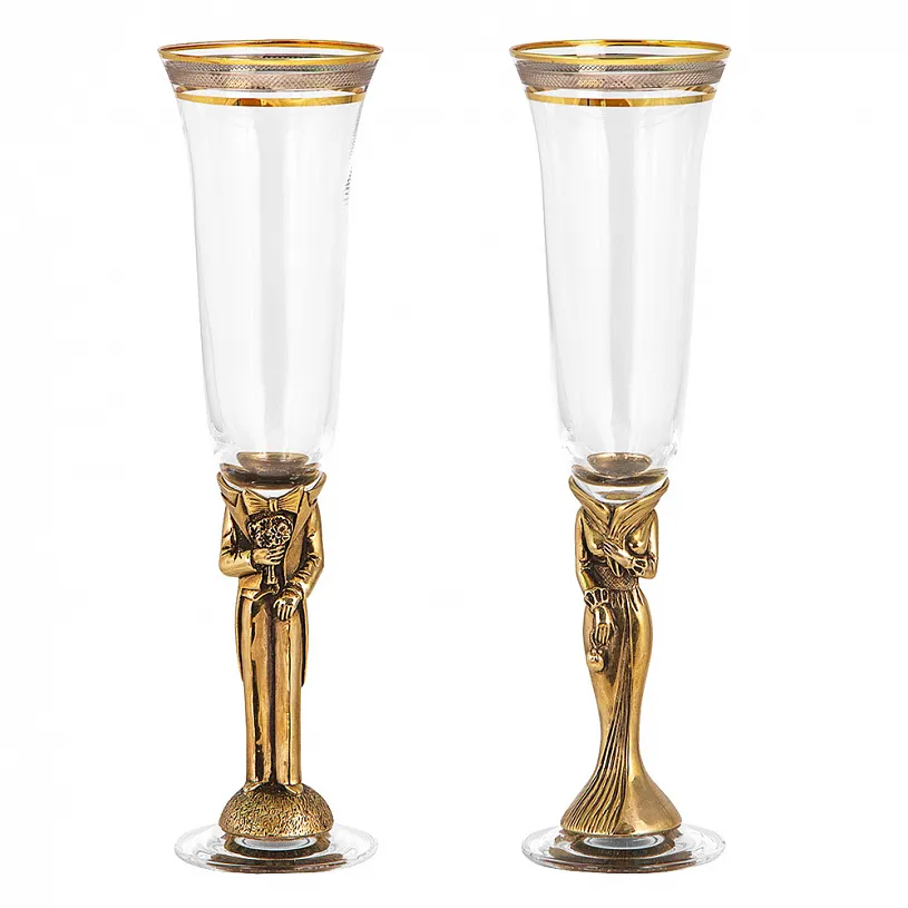 Набор из 2-х бокалов для шампанского Богемия "Он и Она"