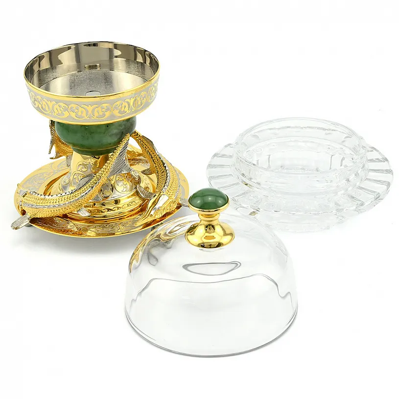 Икорница украшенная "Осетры" Златоуст