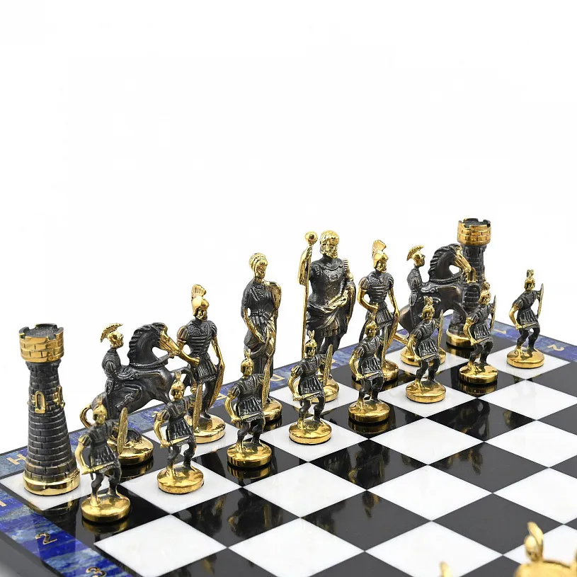 Шахматы из камня "Лазуритовое небо"