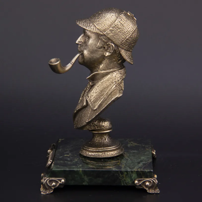 Бронзовый бюст "Шерлок Холмс" 