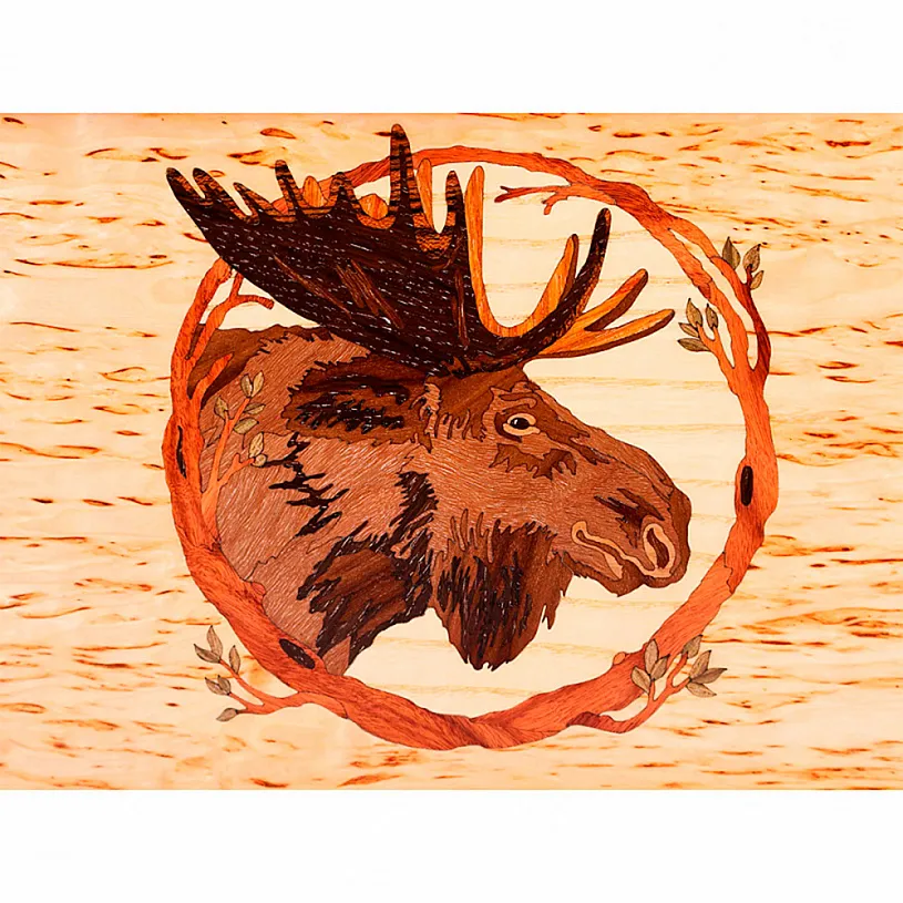 Набор для чистки оружия из карельской березы "Лось"