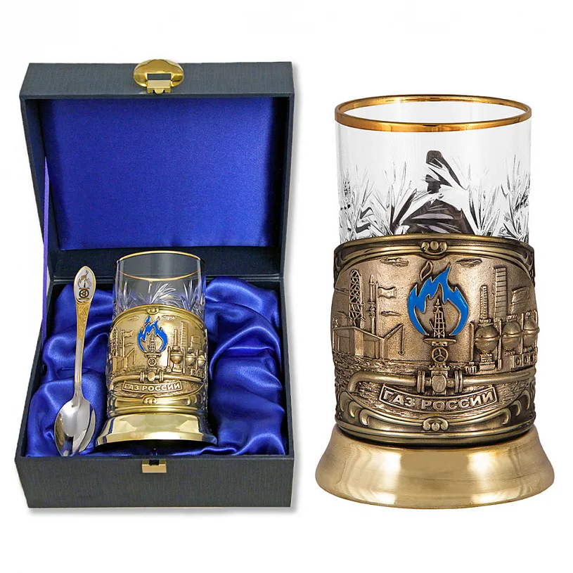 Подстаканник с ложкой "Газ"