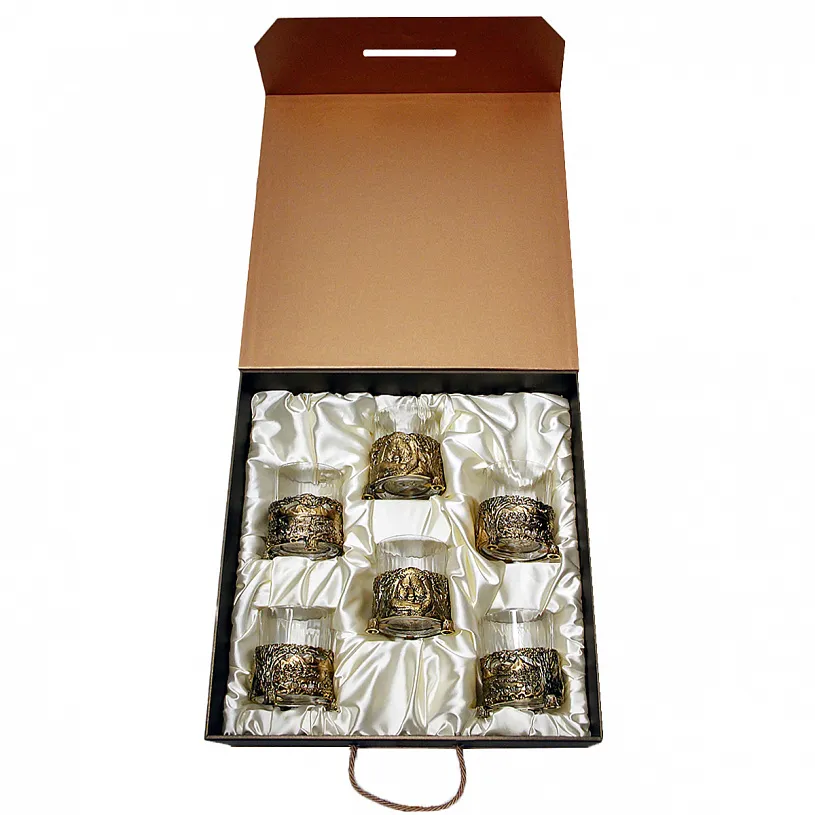 Набор из 6-ти бокалов для виски "Медведь"