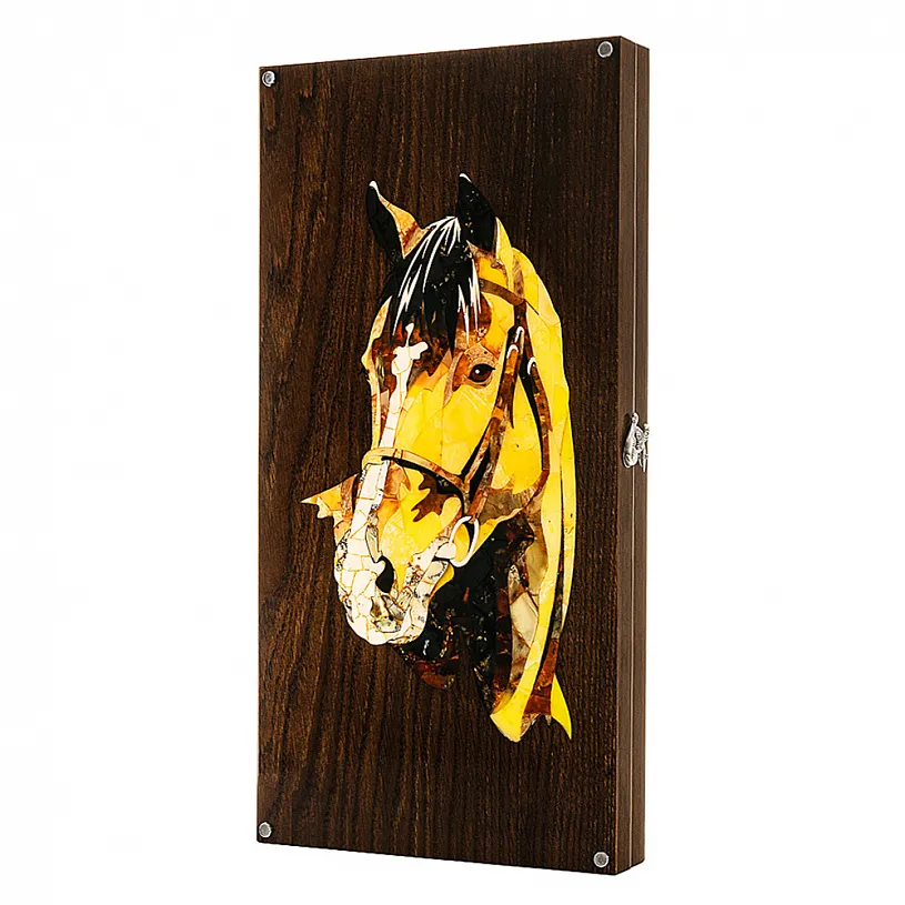 Нарды из янтаря "Конь"