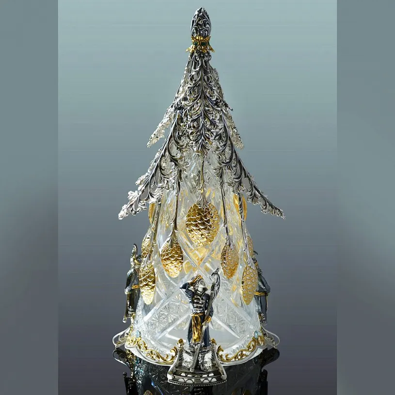 Эксклюзивный набор серебряных ложек "Ель"