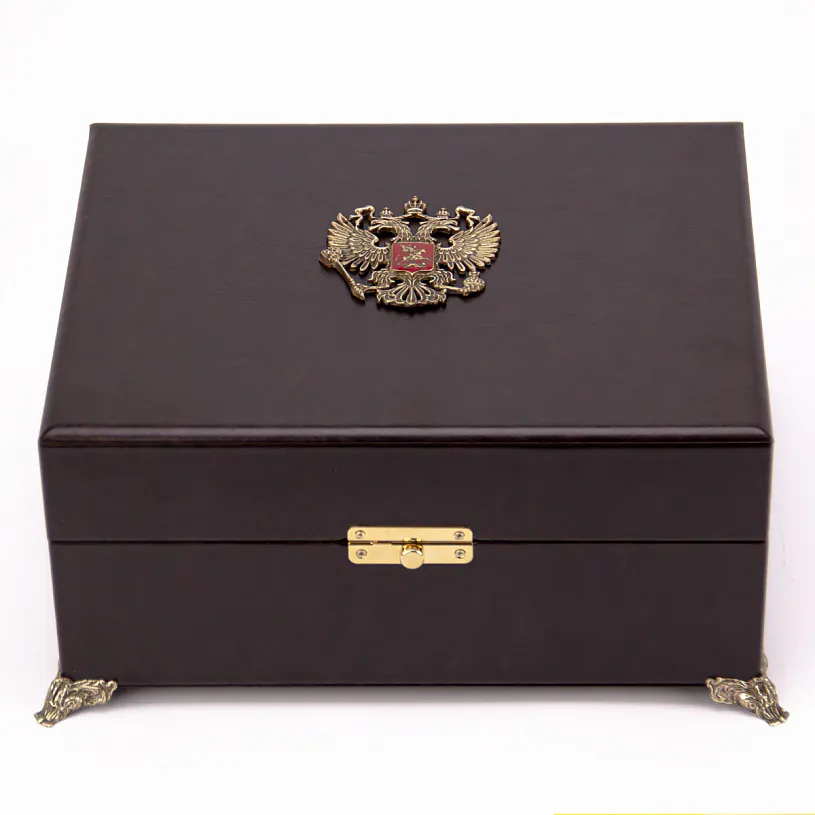 Набор из 2 бокалов для коньяка "Русские войны" в подарочном футляре