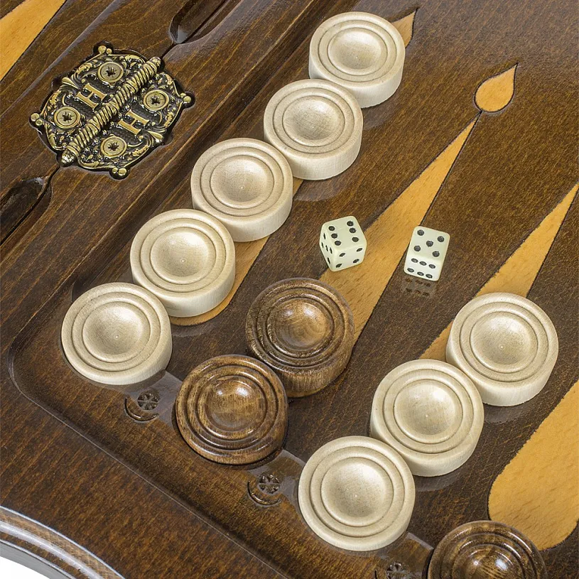 Нарды подарочные из массива бука "Львиная битва"