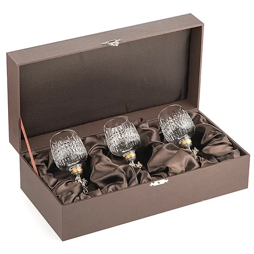 Набор серебряных рюмок из хрусталя "Всадник" 