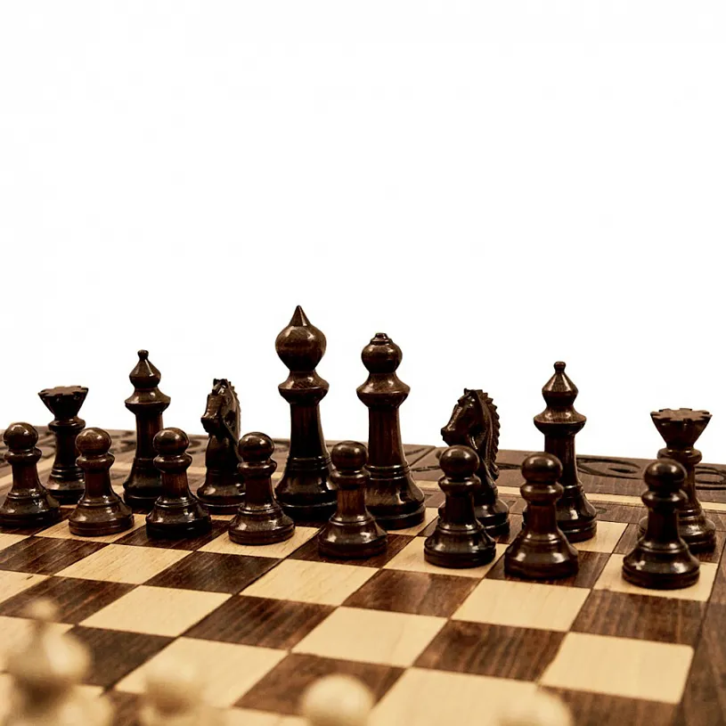 Подарочные шахматы + нарды "Рим"