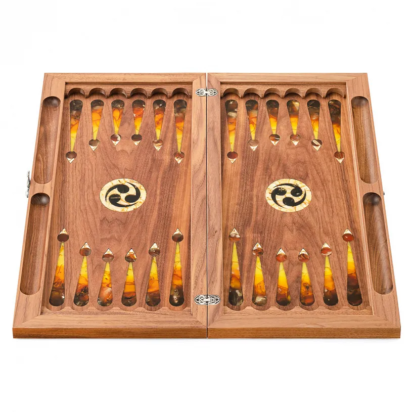 Нарды из янтаря "Тигр"