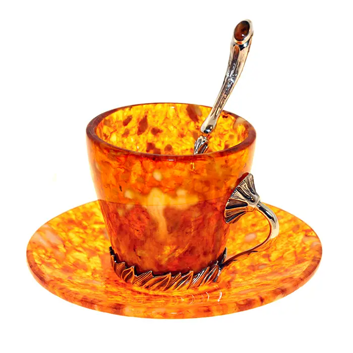 Кофейный набор из янтаря «Лето»