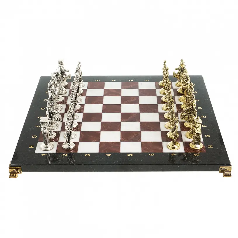 Шахматы из камня "Галлы" 40х40 см