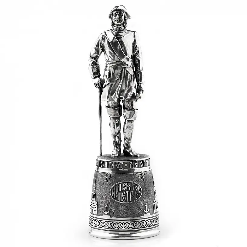 Рюмка серебряная «Петр Первый»