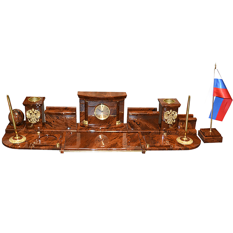 Письменный набор для руководителя из обсидиана "Граф"