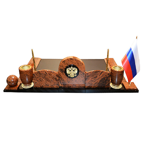 Настольный набор из обсидиана "Горка 4"