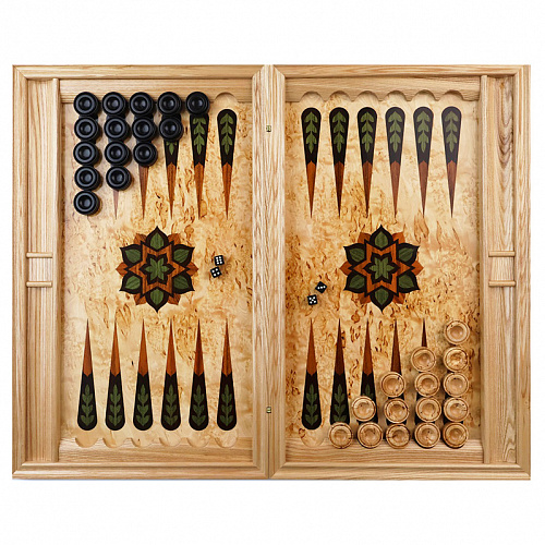 Нарды из карельской березы "Тигр"