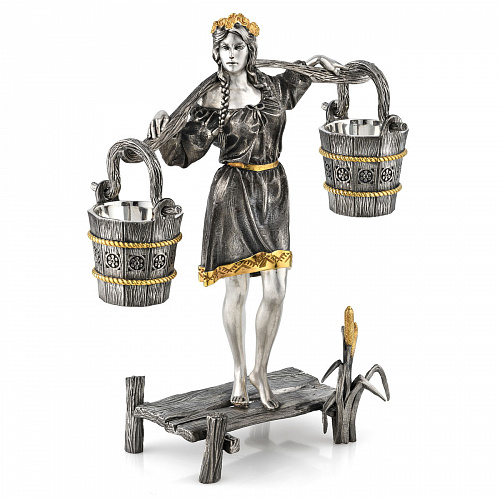 Серебряный набор для водки «Крестьянка»