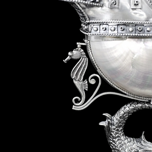 Эксклюзивный корабль из серебра