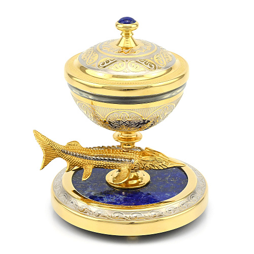 Икорница на лазурите "Стерлядь" Златоуст