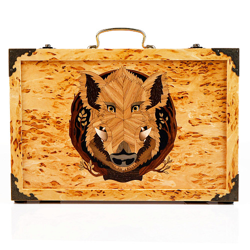 Набор для чистки оружия из карельской березы "Кабан"