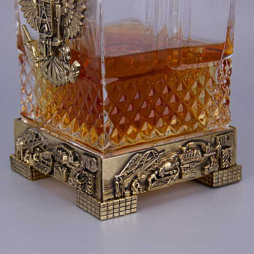 Набор для алкоголя из 2-ух бокалов и штофа "Строители"