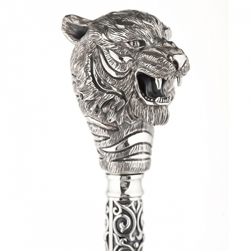 Серебряный рожок для обуви "Тигр"