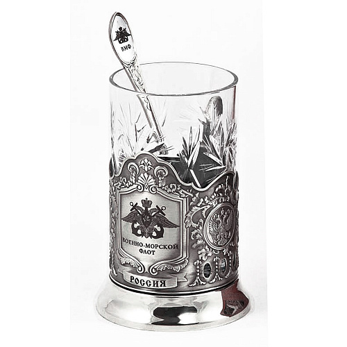 Набор для чая из двух подстаканников "Военно-морской флот"