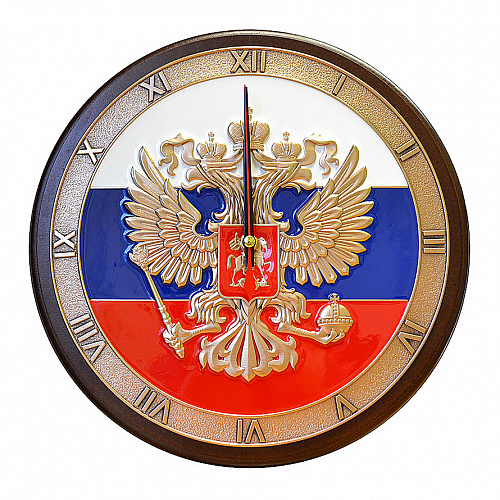 Настенные часы "Герб России" в подарочной упаковке
