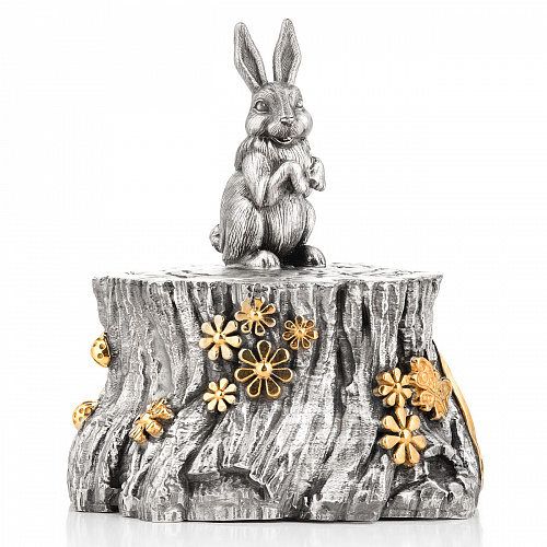 Серебряная солонка "Зайка"