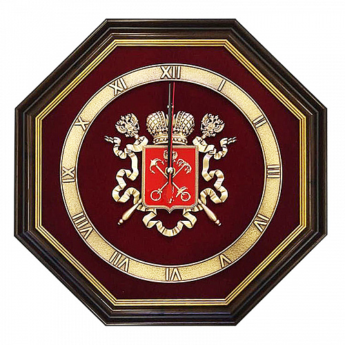 Настенные часы "Герб Санкт Петербурга"