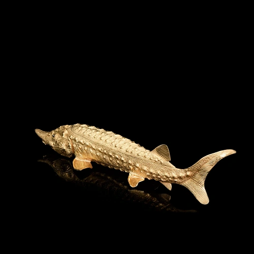 Икорница позолоченная  "Осетр" 