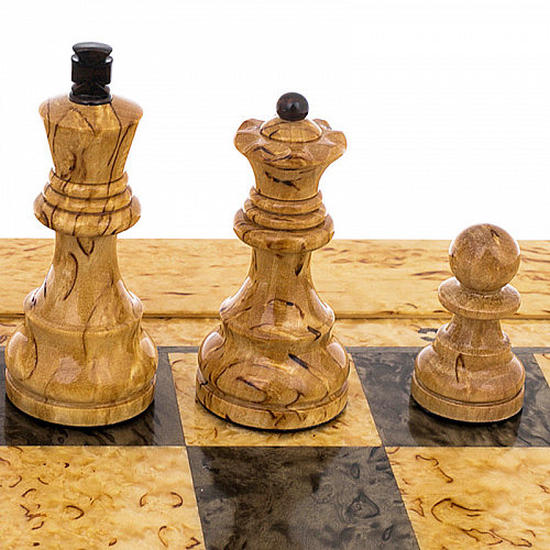 Шахматы из карельской березы "Классические"